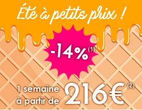 une semaine à partir de deux-cent-seize euros