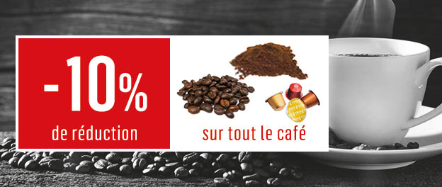 Offre exclusive : -10% sur tout le café