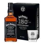 Whisky  n°7 coffret métal 2 verres 150e anniversaire