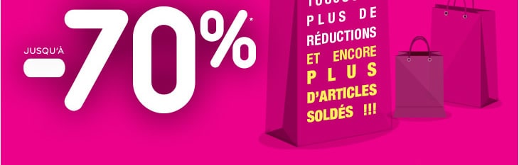 Jusqu'à -70%*