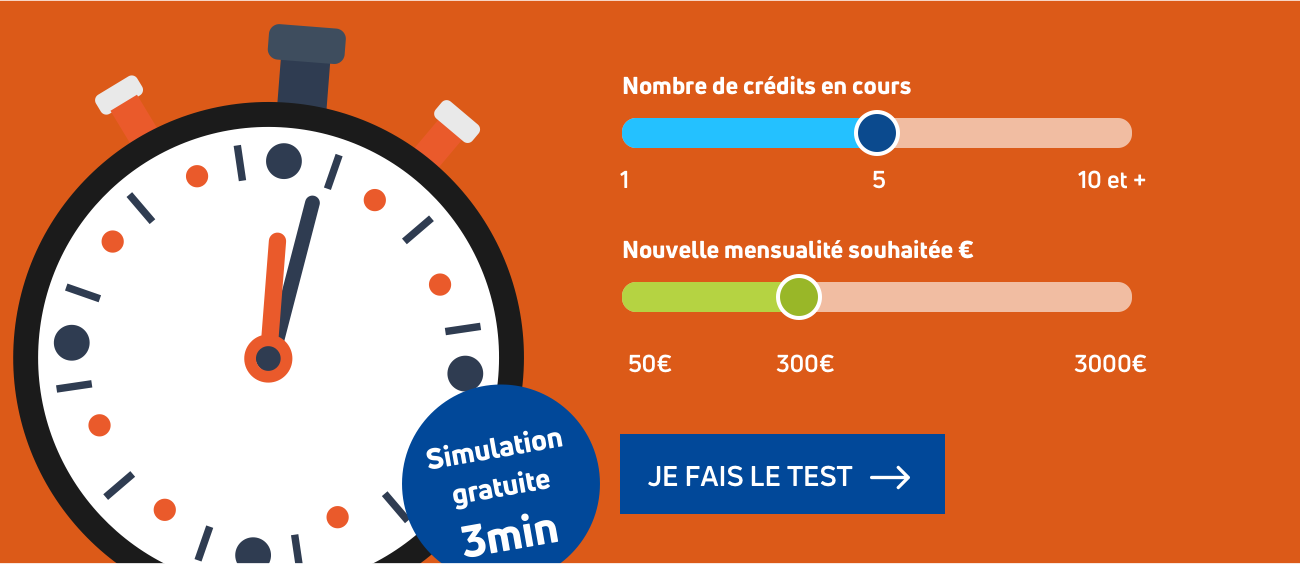 Diminuez vos
mensualités jusqu'à -60% pour tous vos crédits.