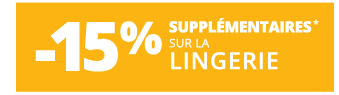 -15% supplémentaires sur les soldes Lingerie