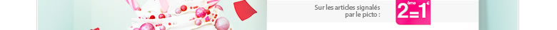 Sur les articles signalés par le picto 2ème=1€