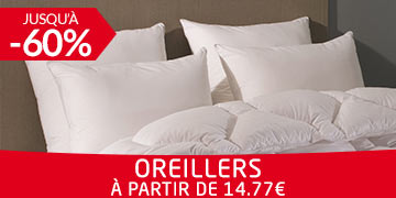 oreillers a partir de 14,77 euros