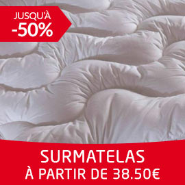 surmatelas a partir de 38.50 euros
