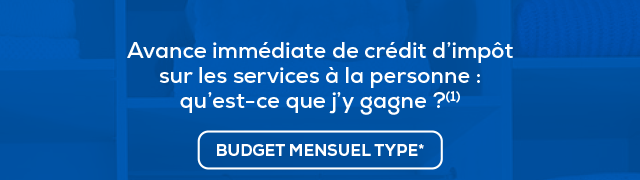 Avance immédiate de crédit d'impôt(1)