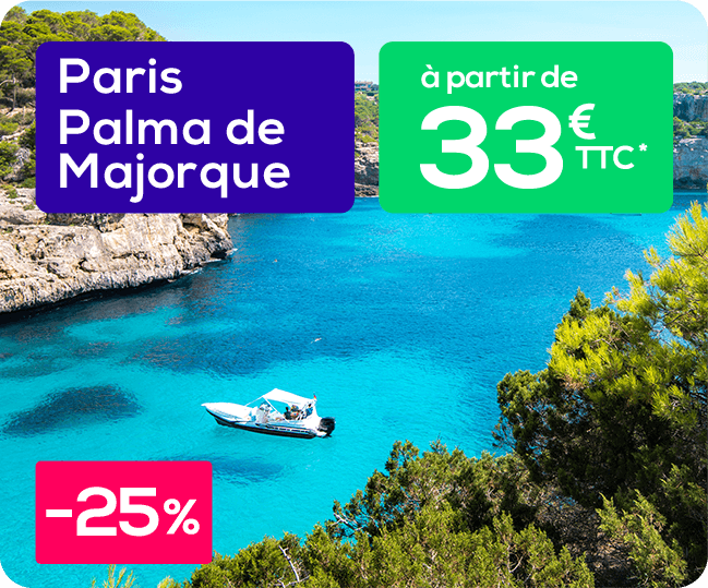 Paris Palma de Majorque à partir de 33€ TTC*